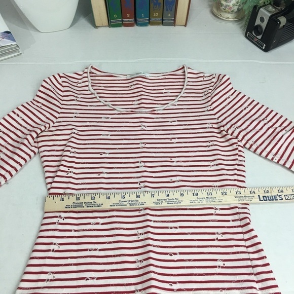Nara Maglie Women’s striped, embroidered eyelet blouse/ top. - Picture 6 of 10